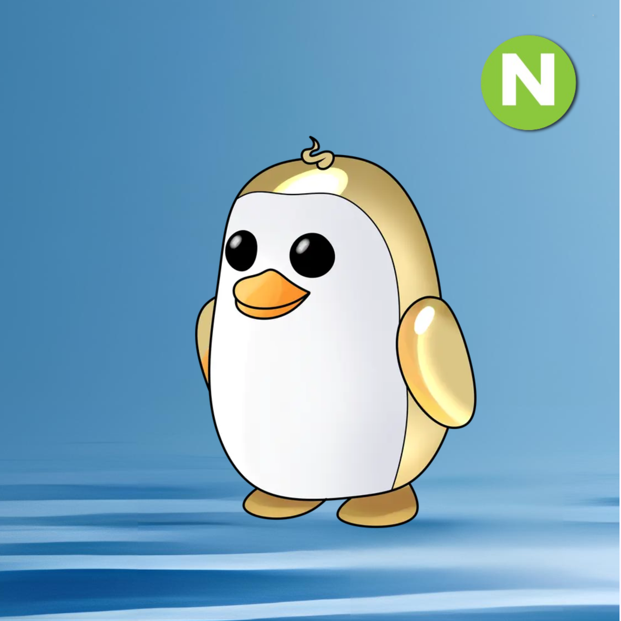 Neon Golden Penguin