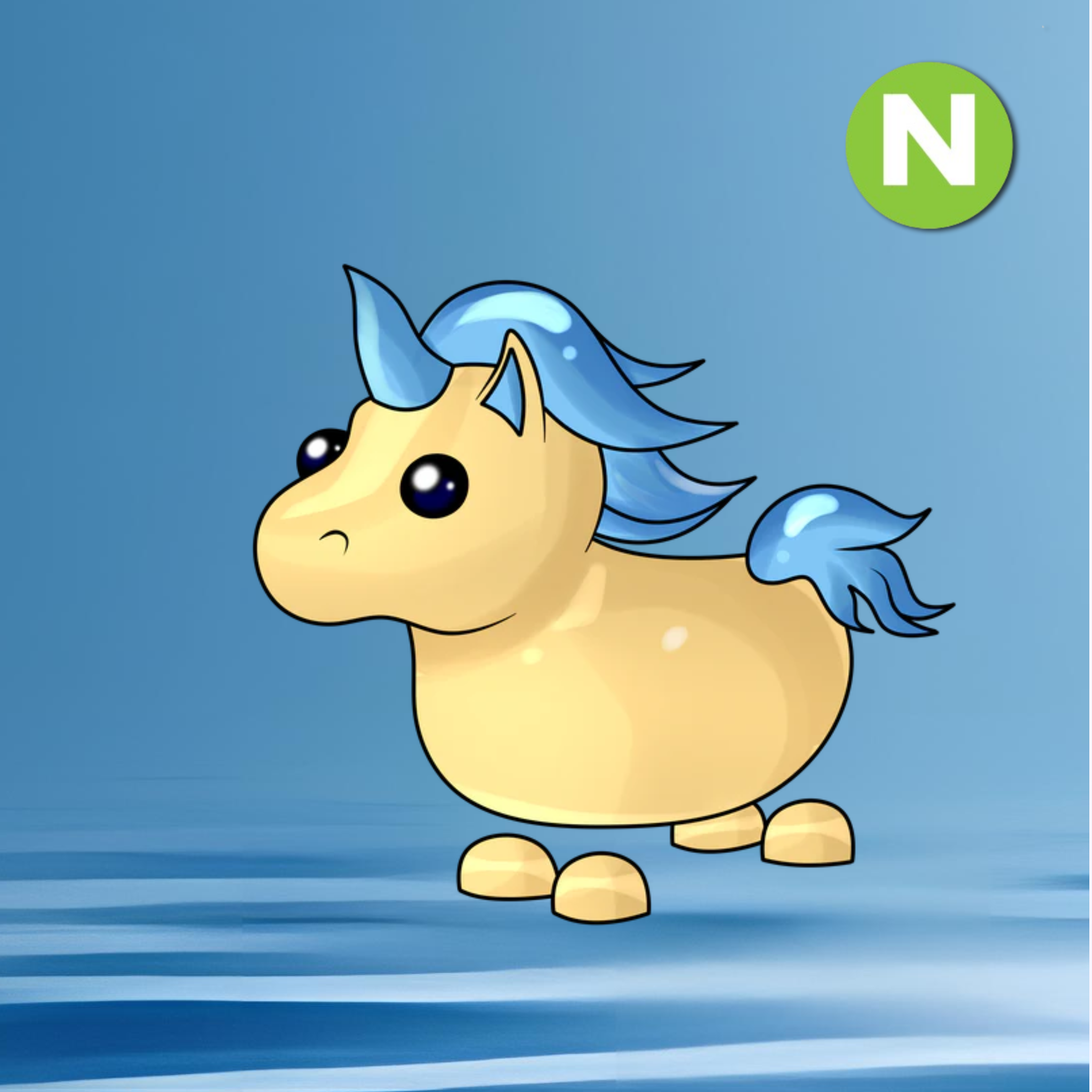 Neon Golden Unicorn