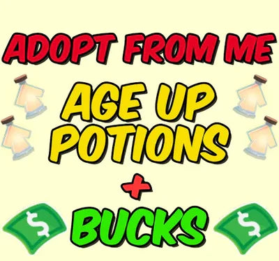 Adopt Me Age Up Potions Account + Bucks 🧪 700+ Potions 400k + Bucks